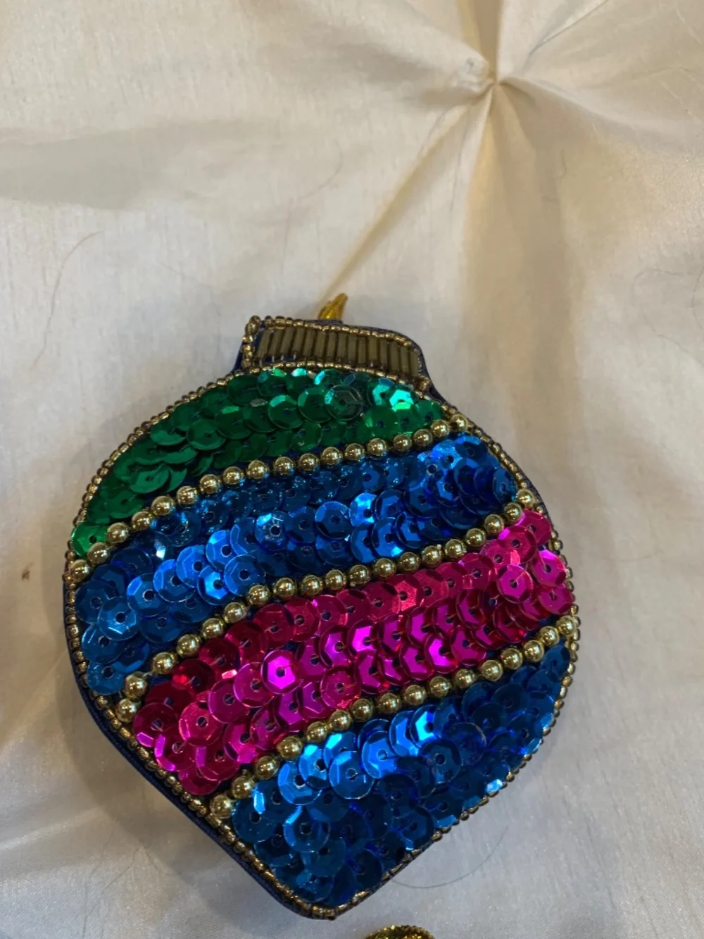 New Set 12 Christmas 2006 Sequin Ornament Boxes